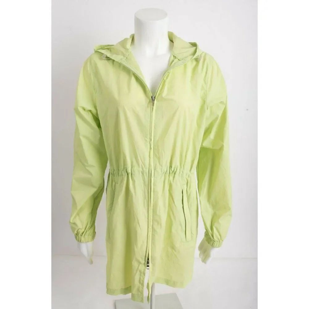 L.L. Bean Womens Windbreaker Jacket S Lime Green Z